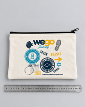 Load image into Gallery viewer, Travel Stamp Canvas Pouch