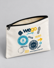 Load image into Gallery viewer, Travel Stamp Canvas Pouch