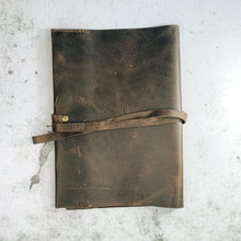 Load image into Gallery viewer, Leather Slip Cover for A5 Journals with String
